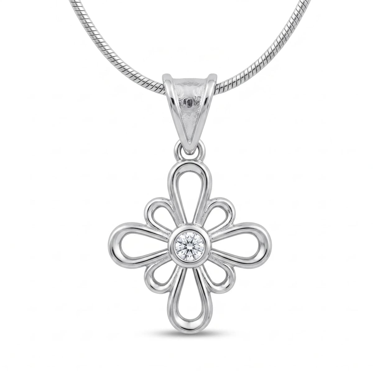 Belaroq Lumina Prism Bijou Silver Zirconia Pendant