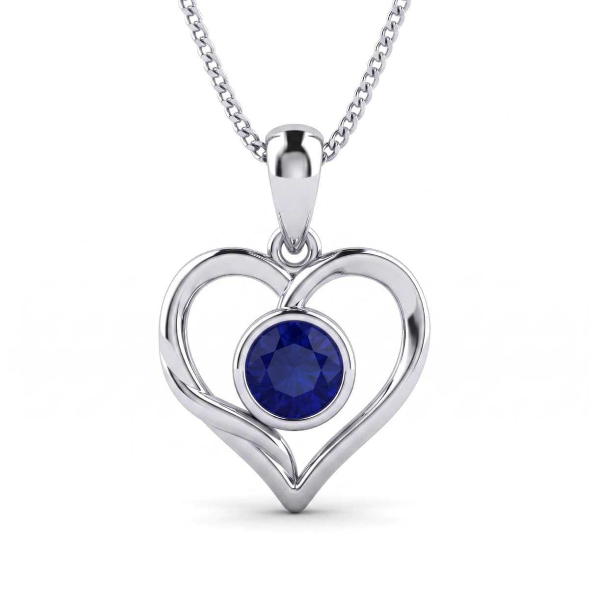 Belaroq Elaria Ray Vow White Gold Sapphire Pendant