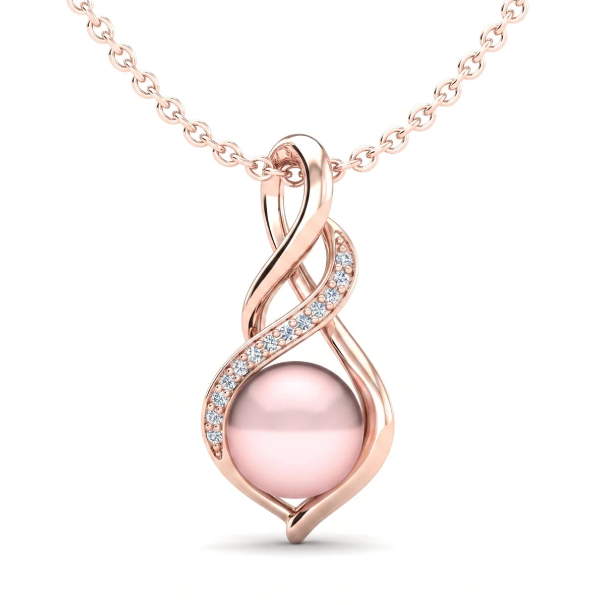 Belaroq Vesper Monarch Lustre Rose Gold Diamond Pendant