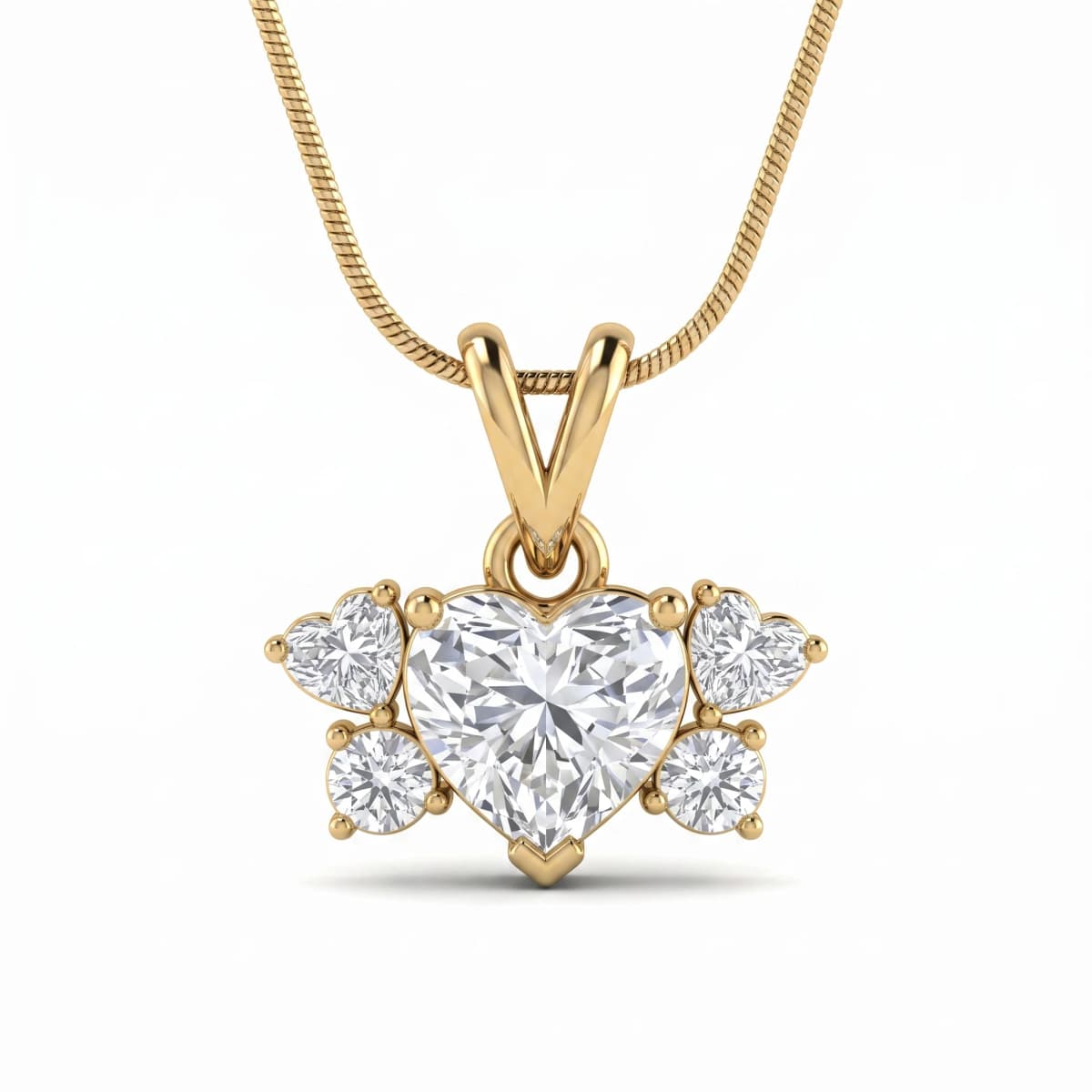 Belaroq Selene Signet Poise Yellow Gold Diamond Necklace