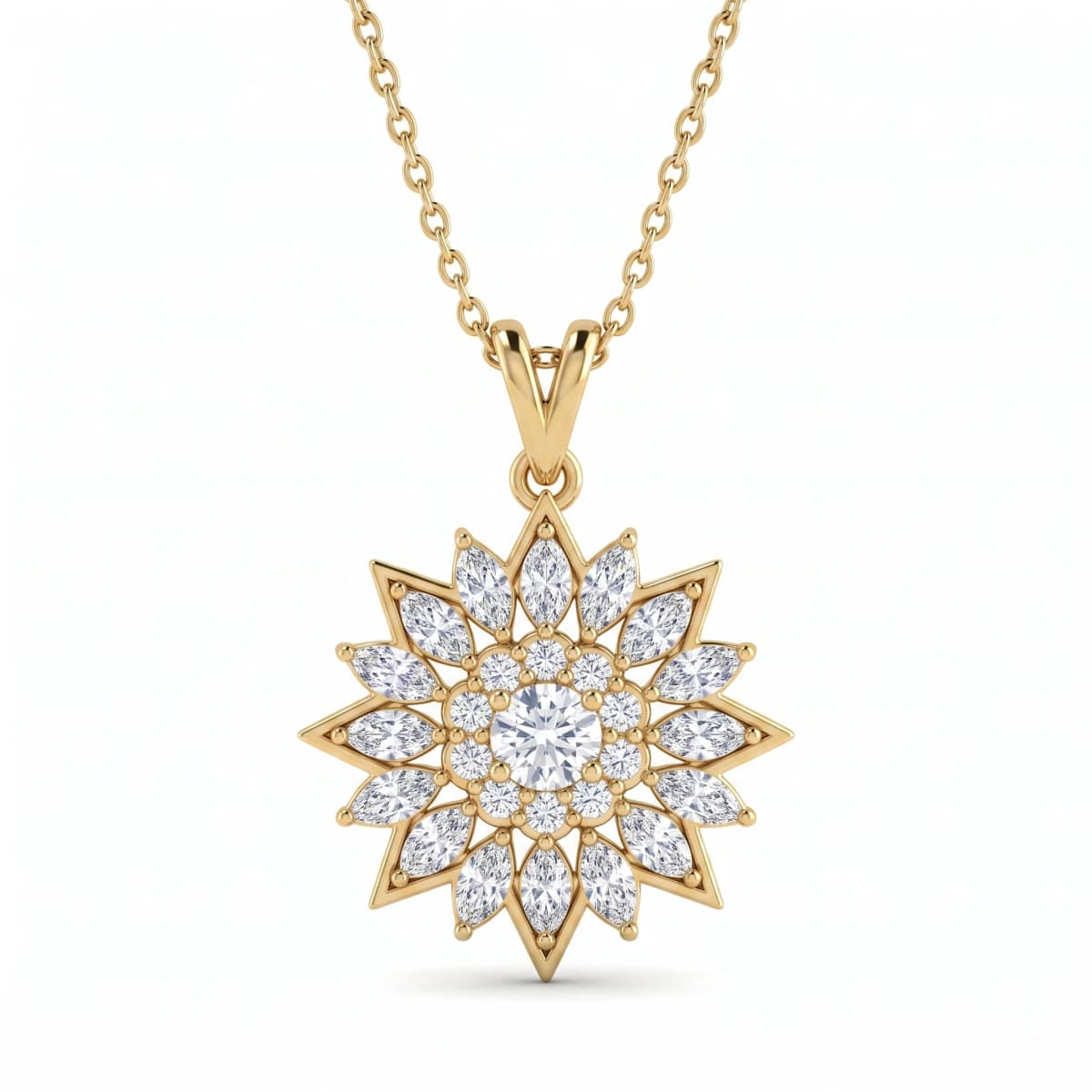 Belaroq Arielle Dawn Regal Yellow Gold Zirconia Pendant