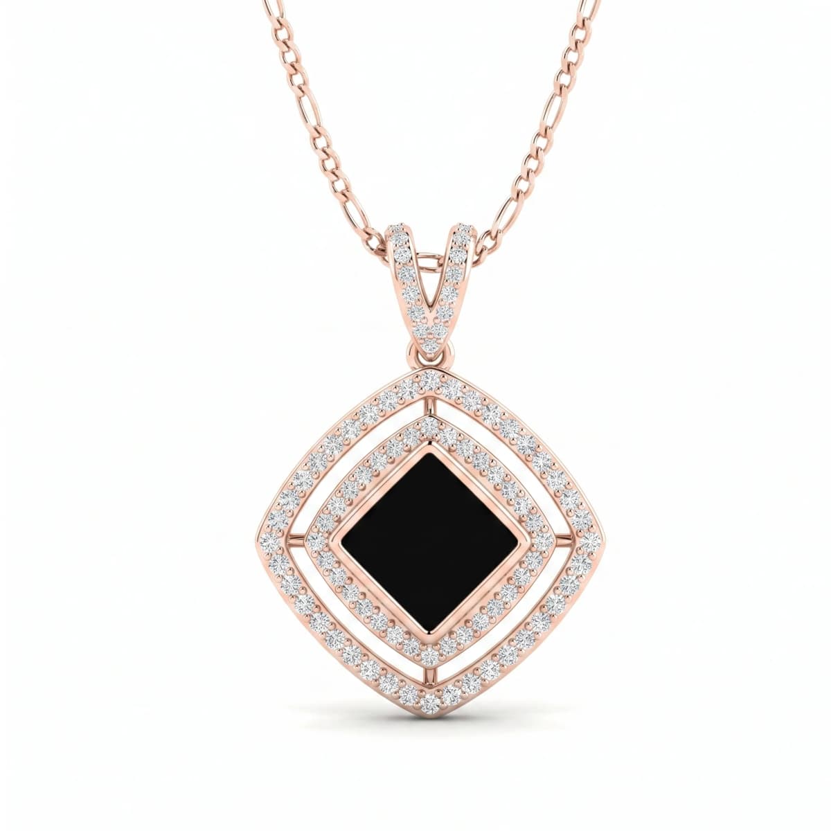Belaroq Oriana Swan Ceremony Rose Gold Diamond Pendant