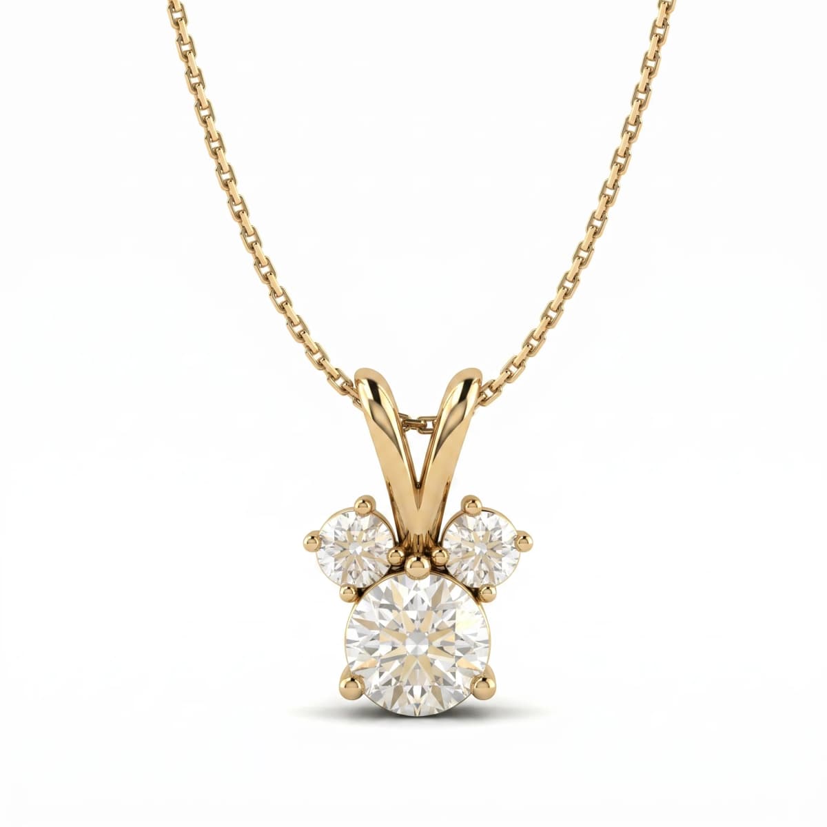 Belaroq Celine Fleur Eclat Yellow Gold Diamond Pendant