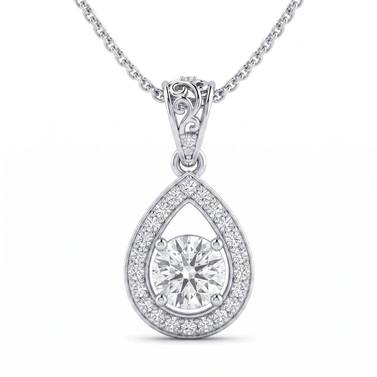 Belaroq Esmere Silk Ballet White Gold Diamond Pendant