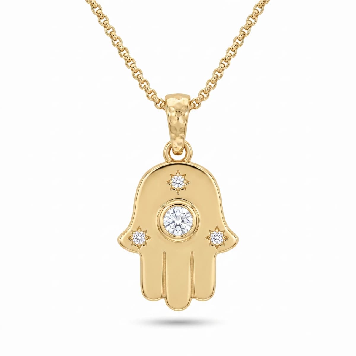 Belaroq Avalon Ciela Radiant Yellow Gold Diamond Pendant