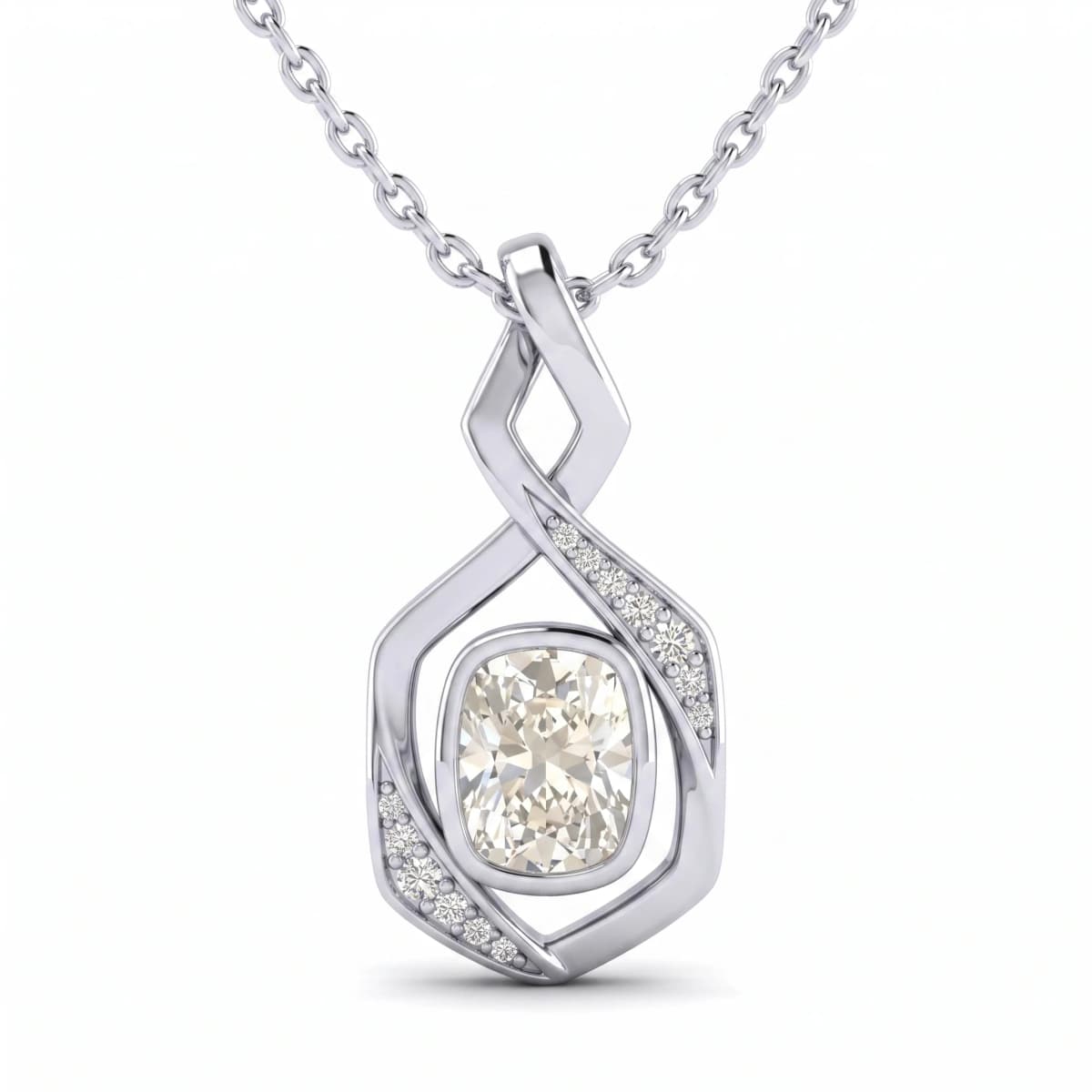 Belaroq Nocturne Petal Verve White Gold Diamond Pendant