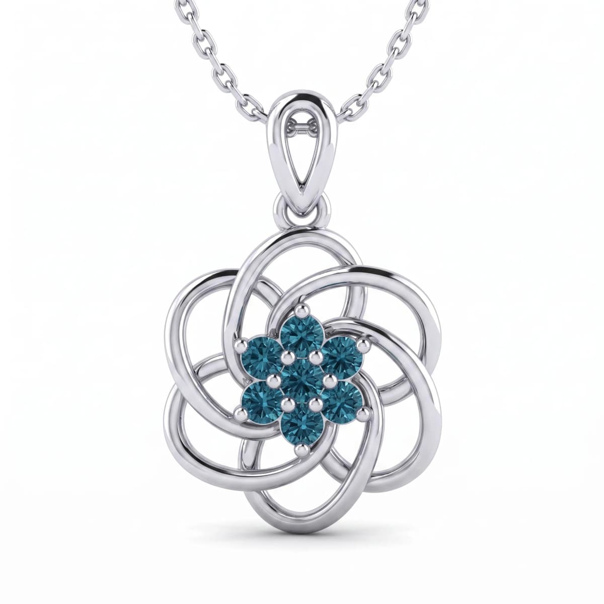 Belaroq Aria Compass Aube Silver Diamond Pendant