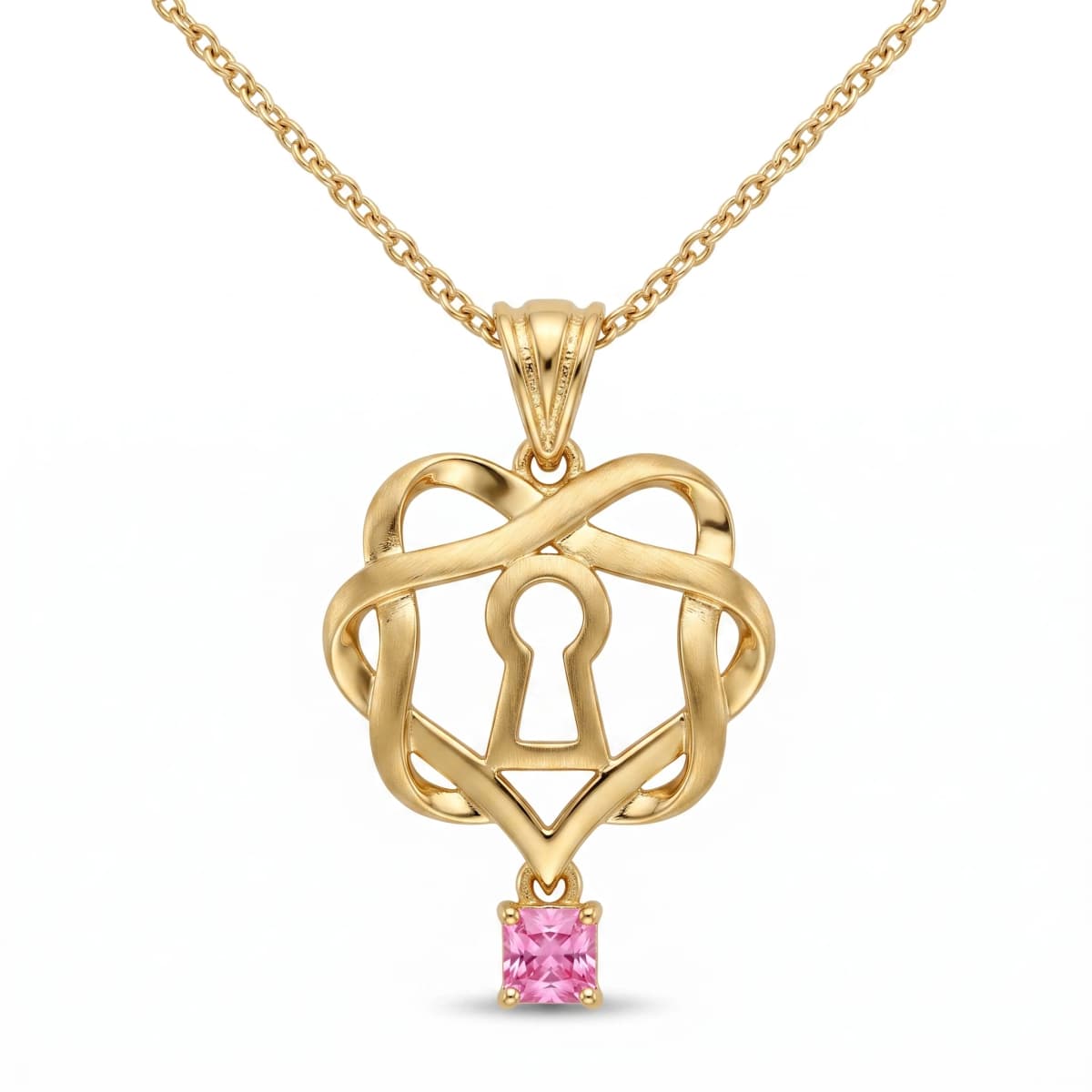 Belaroq Amara Wave Bijou Yellow Gold Sapphire Pendant