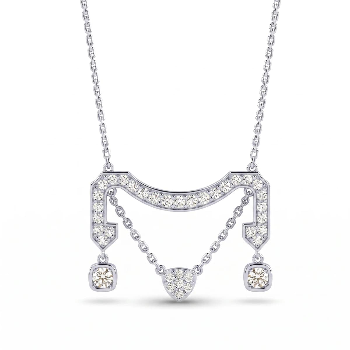 Belaroq Valenne Mist Vow White Gold Zirconia Necklace