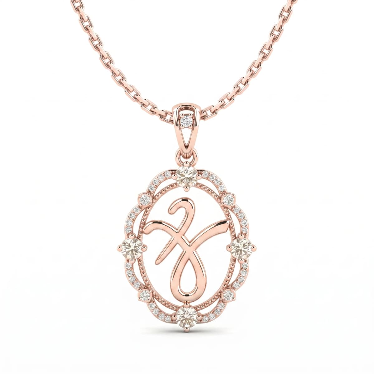 Belaroq Seraphine Sol Emblem Rose Gold Diamond Pendant