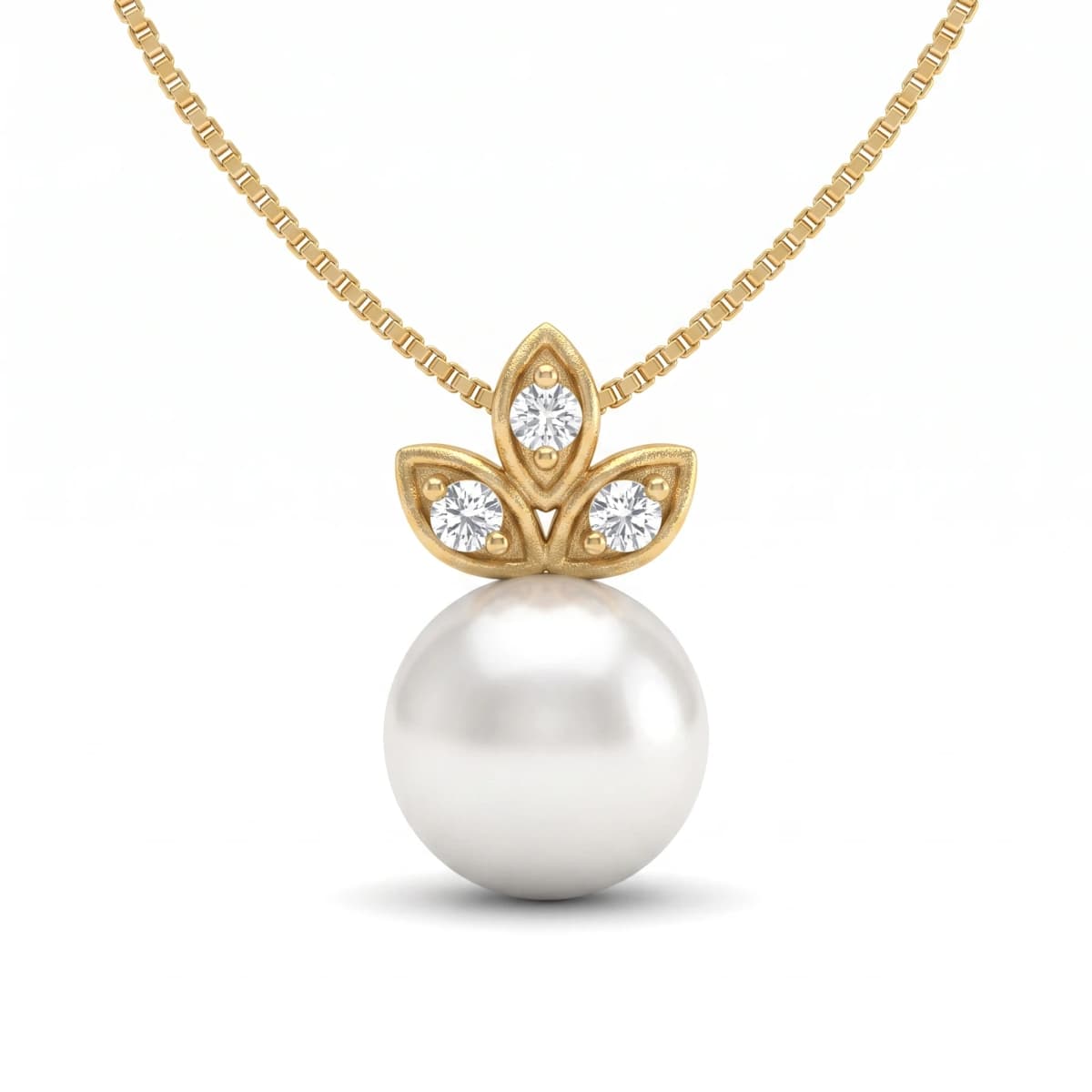 Belaroq Estelle Lace Luxe Yellow Gold Diamond Pendant
