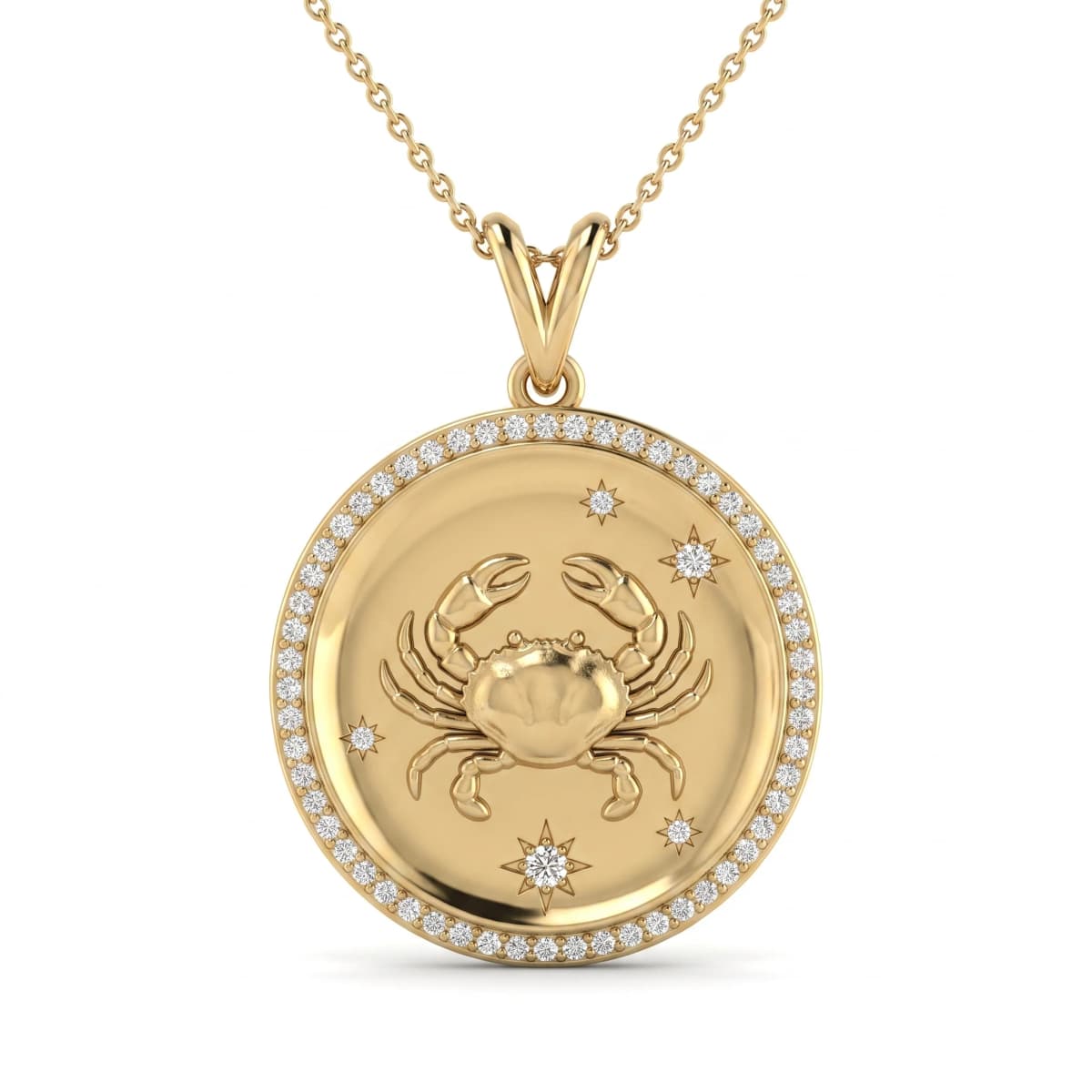 Belaroq Asteria Spire Mode Yellow Gold Diamond Pendant
