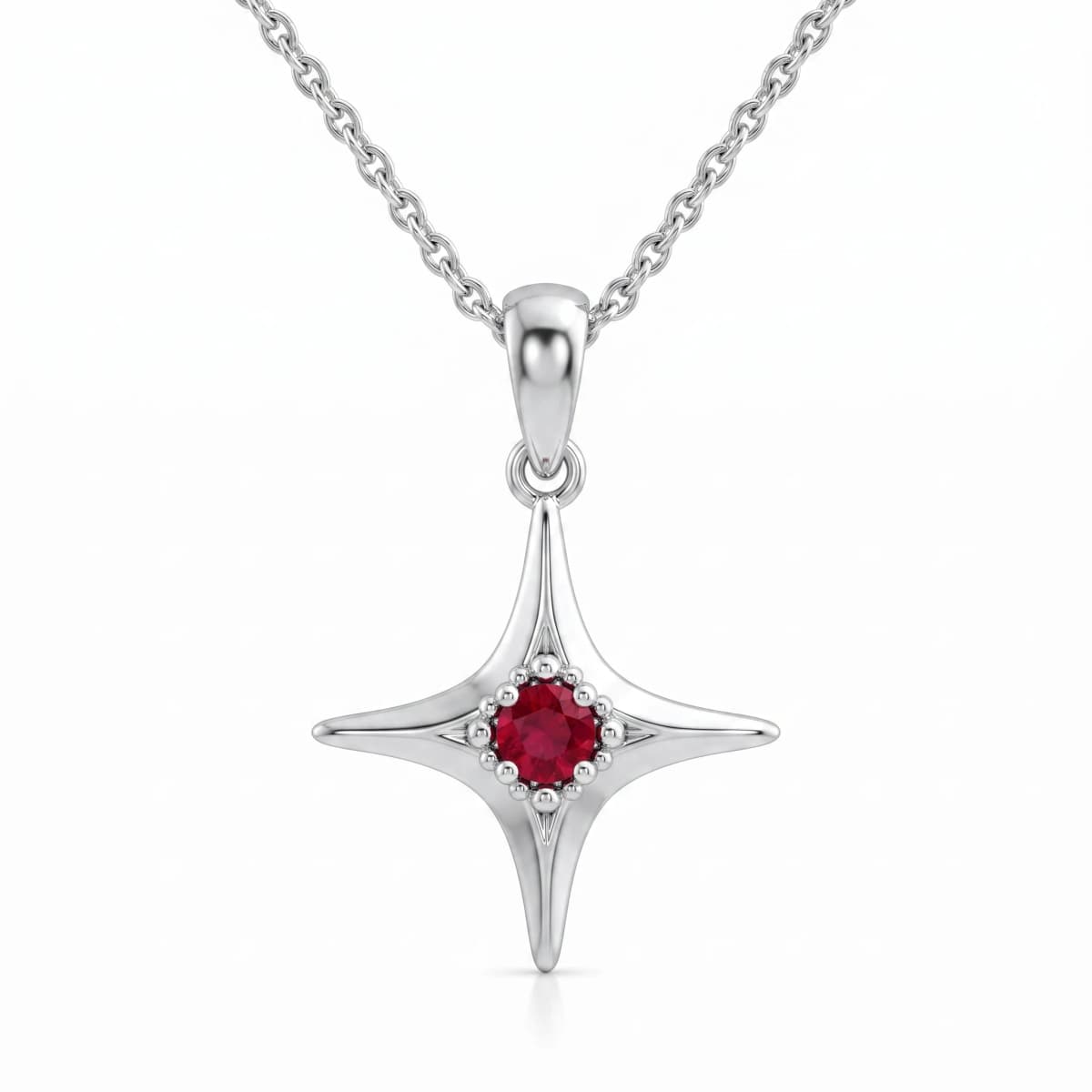 Belaroq Solaire Crest Court Fine Metal Ruby Pendant