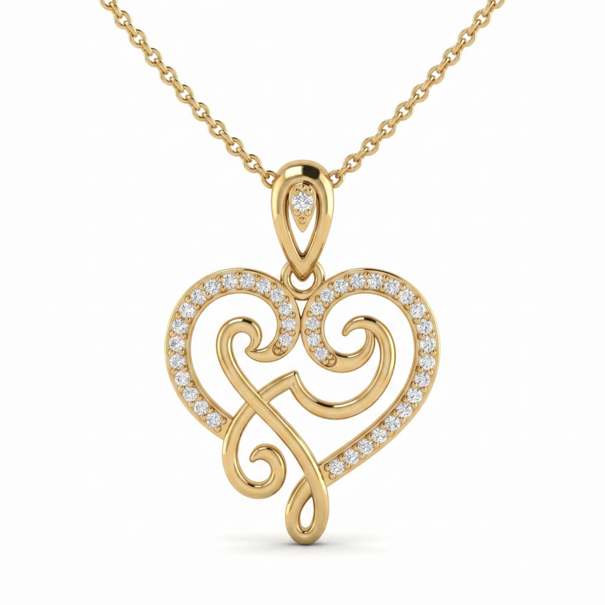 Belaroq Liora Charm Poise Yellow Gold Diamond Pendant