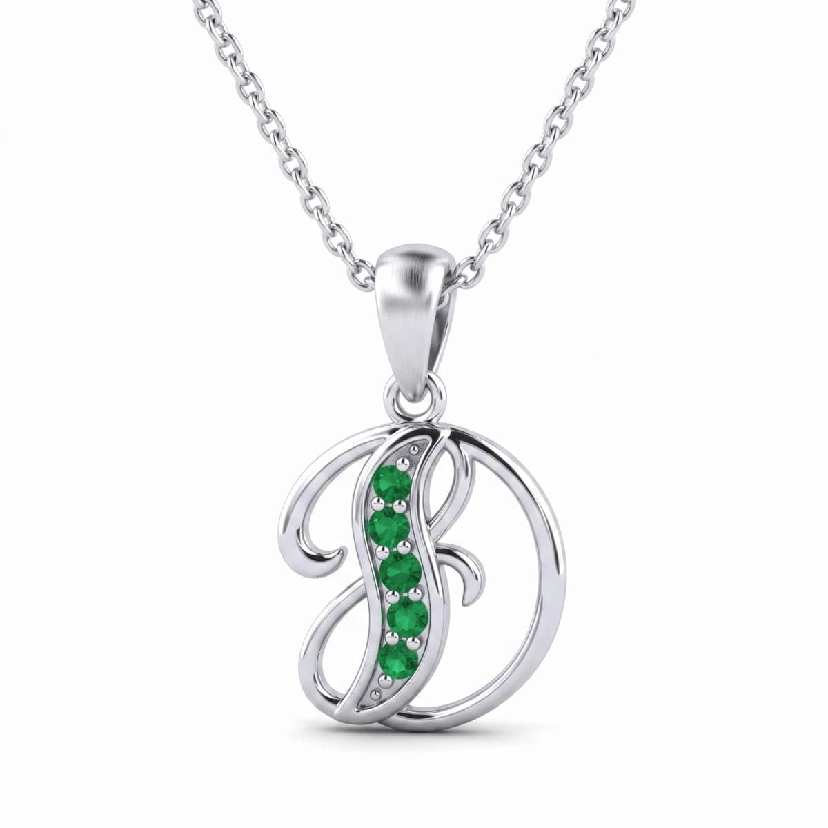 Belaroq Velora Glint Ethereal Silver Emerald Pendant