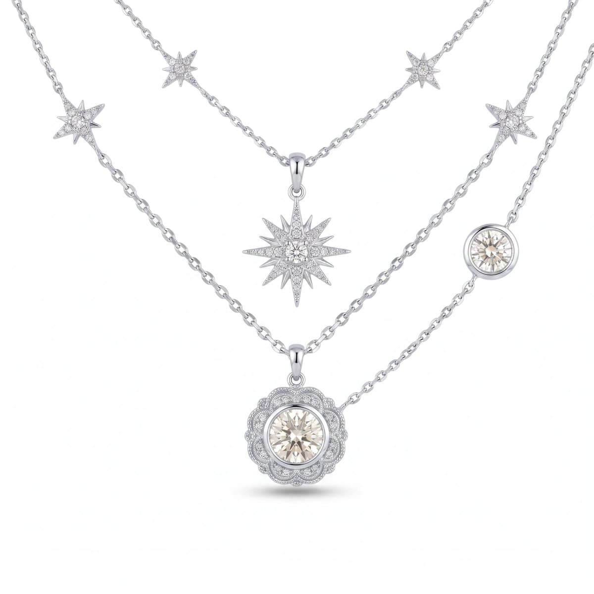 Belaroq Celestia Bloom Maison White Gold Diamond Necklace