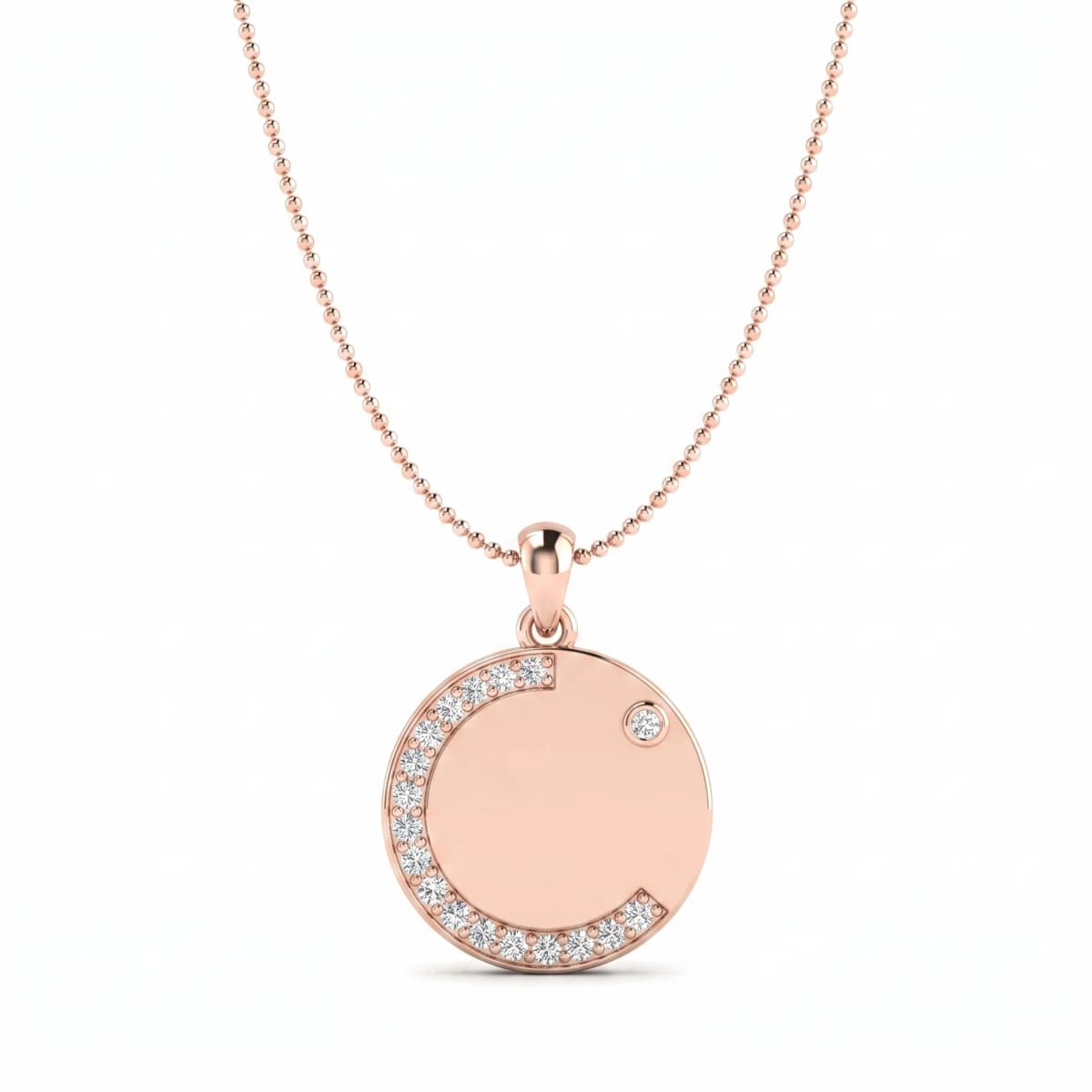 Belaroq Maelle Halo Monde Rose Gold Diamond Pendant