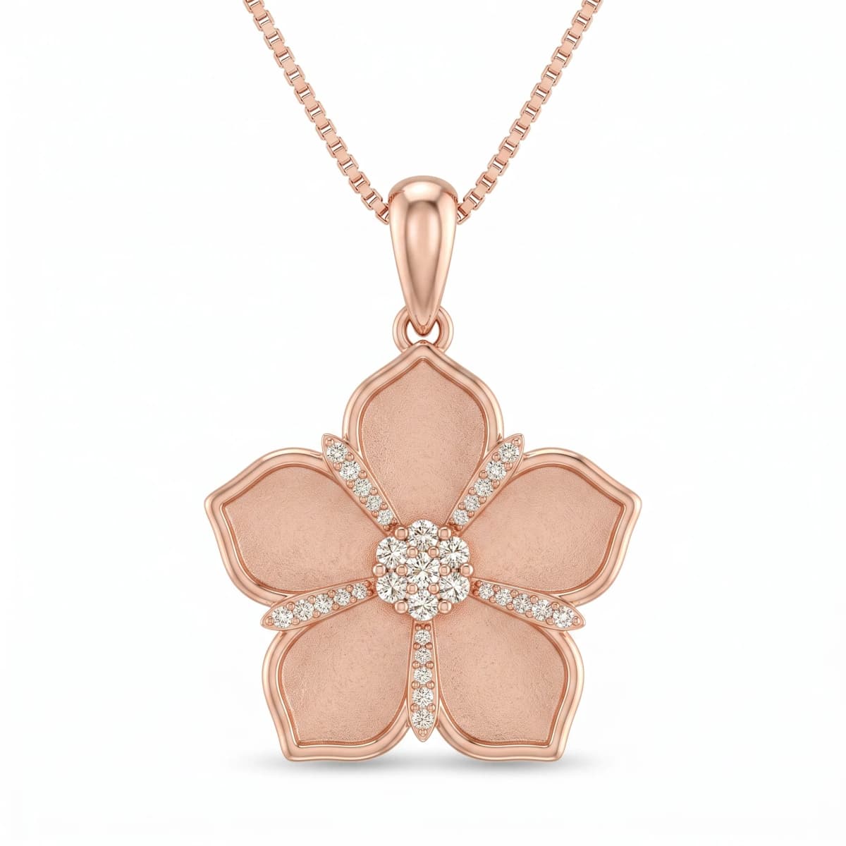 Belaroq Elaria Ray Ceremony Rose Gold Diamond Necklace