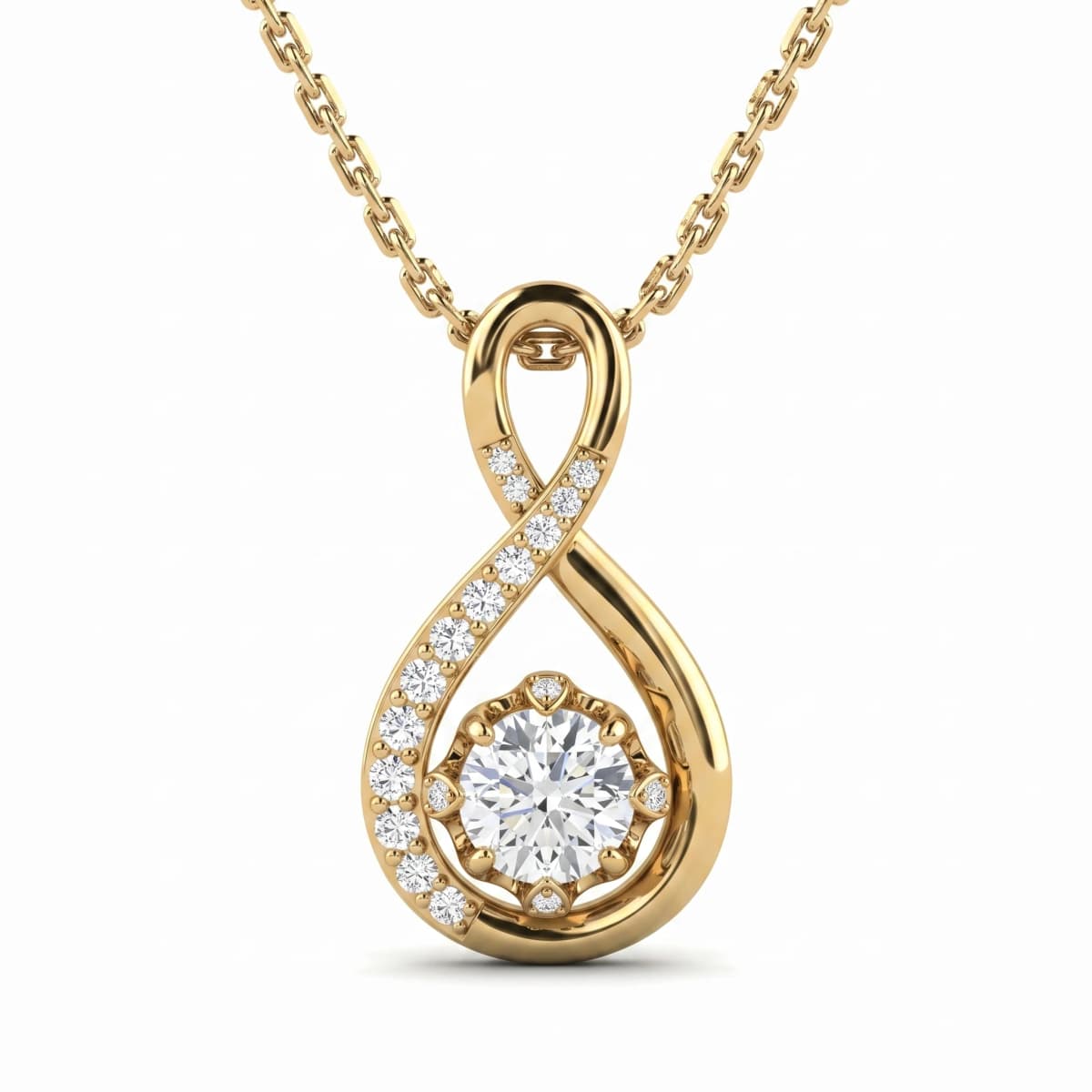 Belaroq Marella Echo Ballet Yellow Gold Zirconia Necklace