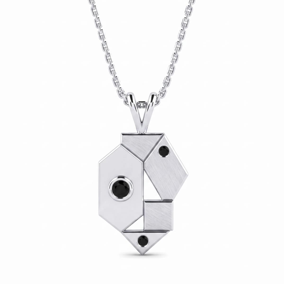 Belaroq Aurelia Flare Dore Silver Diamond Necklace
