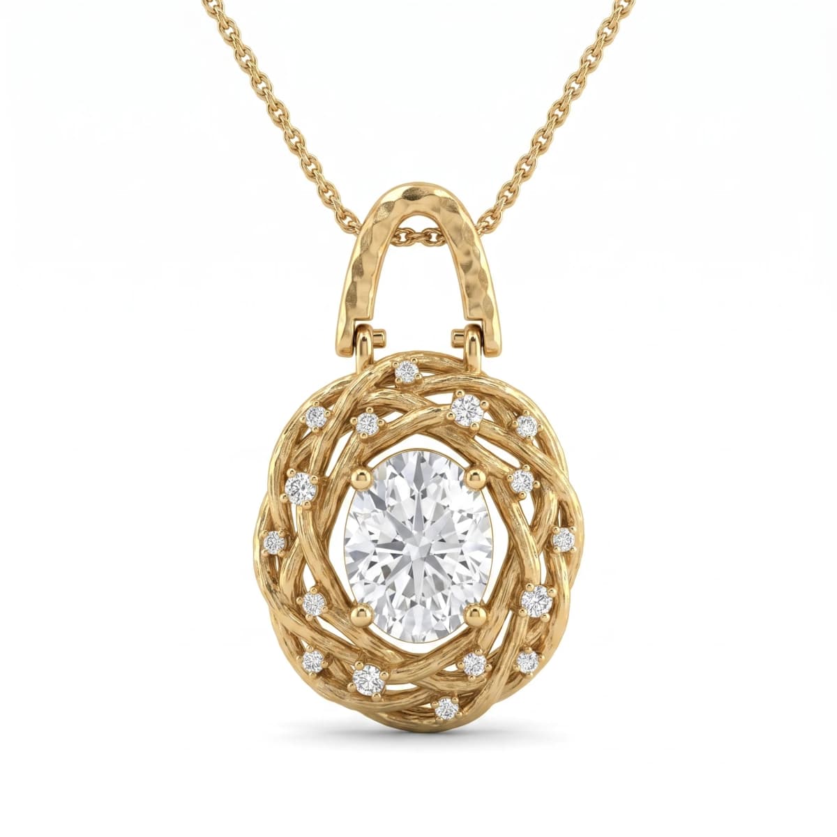Belaroq Arden Cove Arcade Yellow Gold Diamond Pendant
