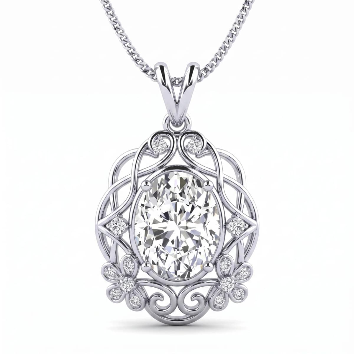 Belaroq Sienna Orbit Duchess White Gold Diamond Pendant