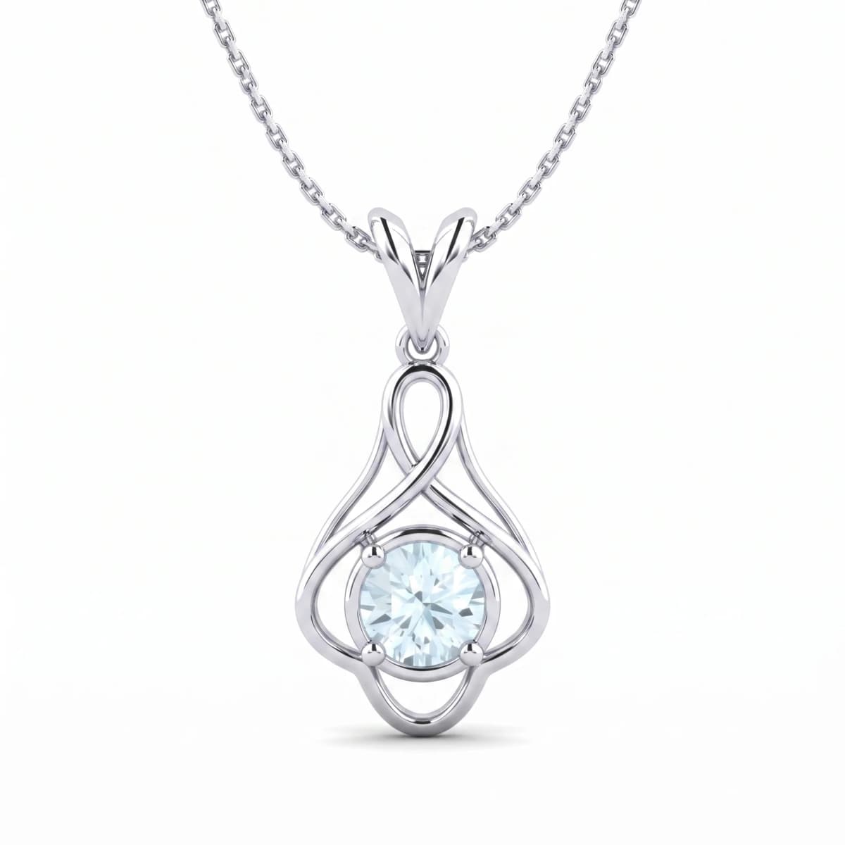Belaroq Aveline Oath Aurum White Gold Aquamarine Pendant