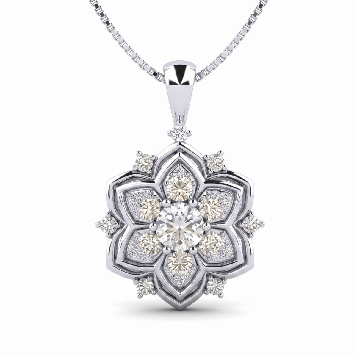 Belaroq Esmere Silk Poise White Gold Diamond Pendant