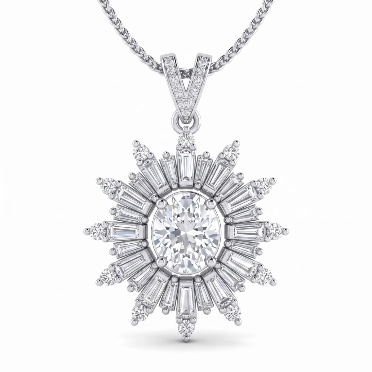 Belaroq Solene Lyric Opus White Gold Diamond Pendant