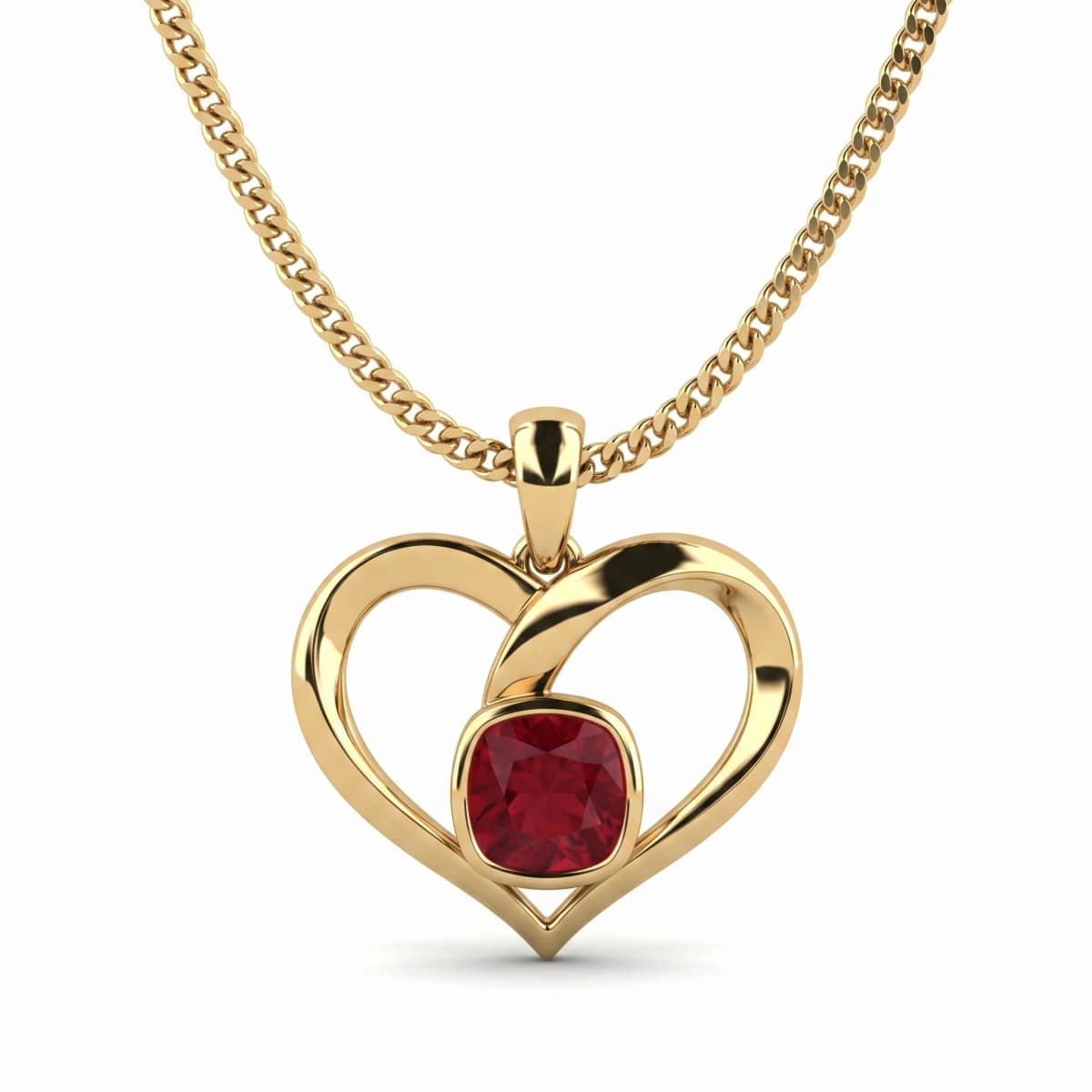 Belaroq Aria Compass Adorn Yellow Gold Ruby Pendant