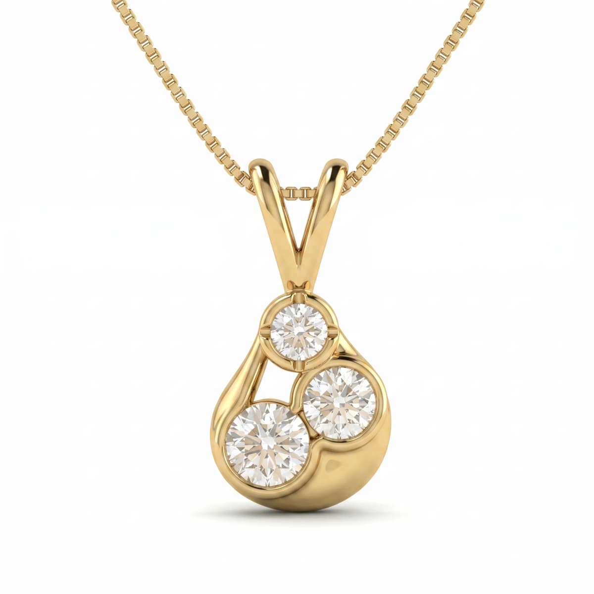 Belaroq Asteria Spire Radiant Yellow Gold Lab Diamond Pendant