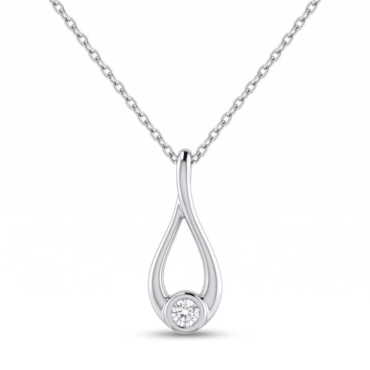 Belaroq Liora Charm Keepsake White Gold Diamond Pendant