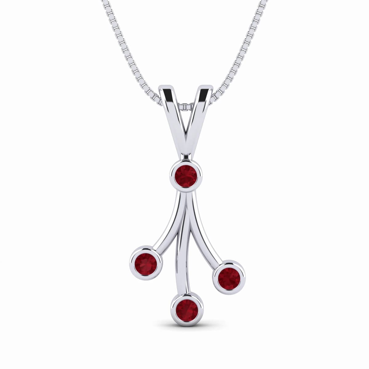 Belaroq Velora Glint Atelier White Gold Ruby Pendant