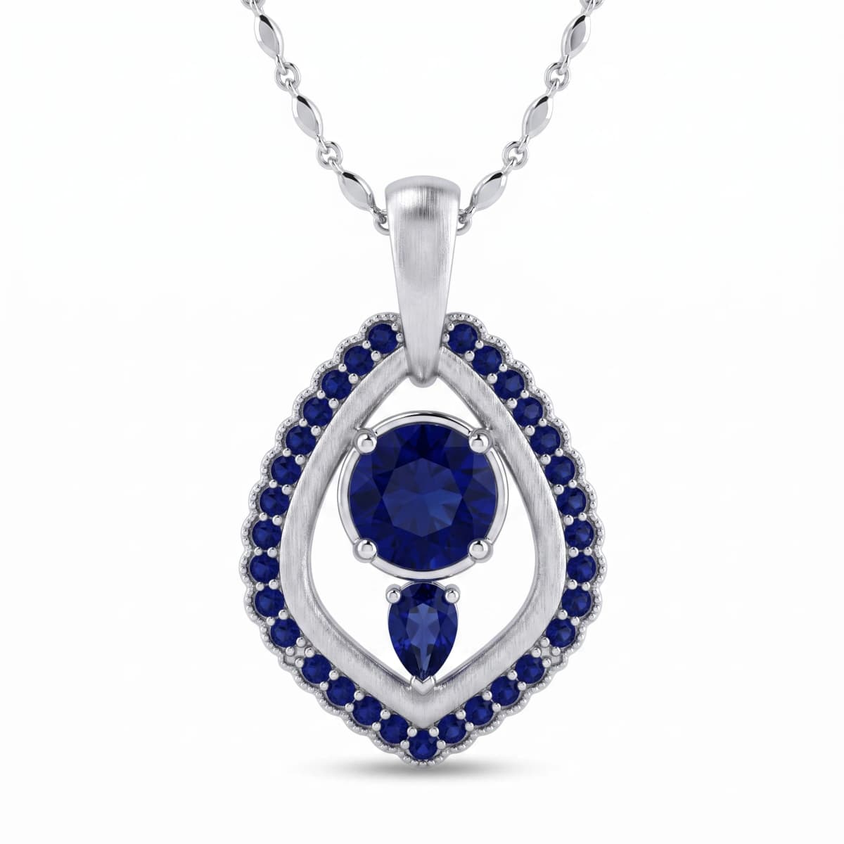 Belaroq Elenor Trace Aube Fine Metal Sapphire Pendant