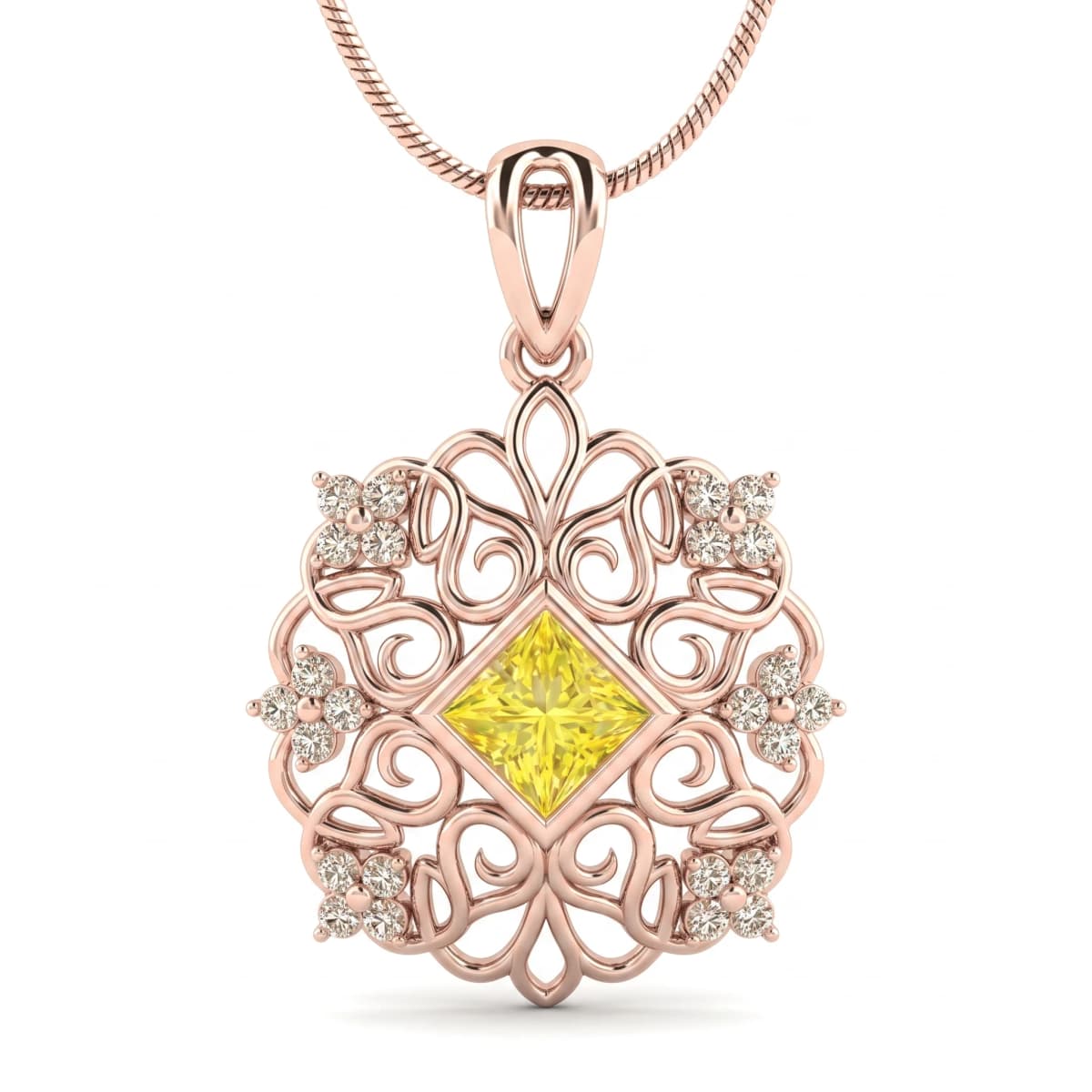 Belaroq Clarion Helio Heritage Rose Gold Sapphire Pendant