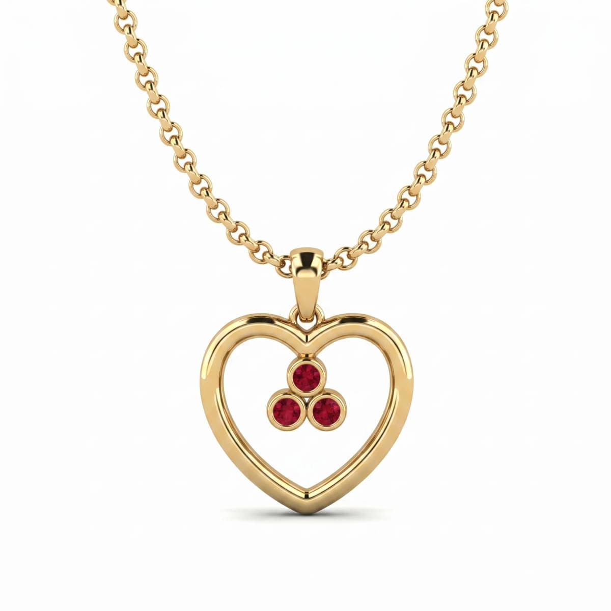 Belaroq Ilaria Sonata Court Yellow Gold Ruby Pendant