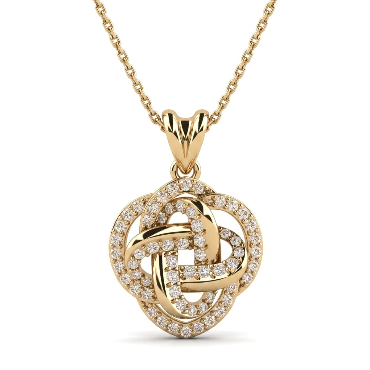 Belaroq Alira Crown Ethereal Yellow Gold Diamond Pendant
