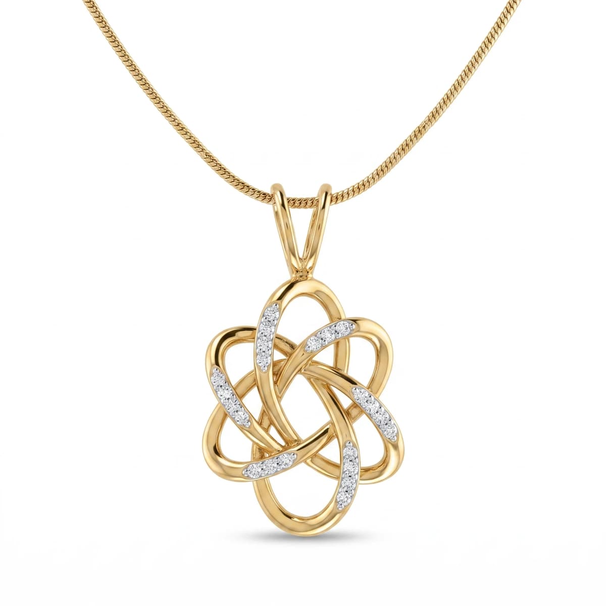 Belaroq Meliora Leaf Velvet Yellow Gold Diamond Pendant