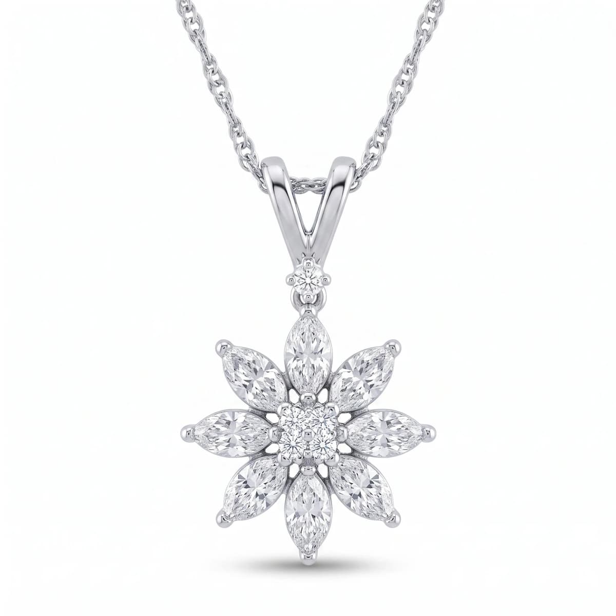 Belaroq Arielle Dawn Milgrain White Gold Lab Diamond Pendant