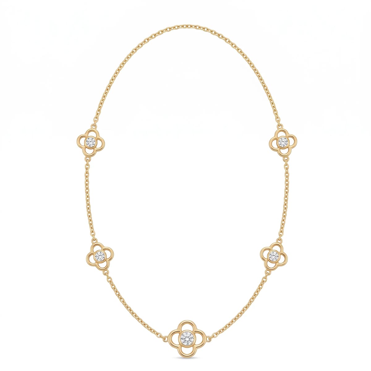 Belaroq Lucienne Breeze Adorn Yellow Gold Zirconia Necklace