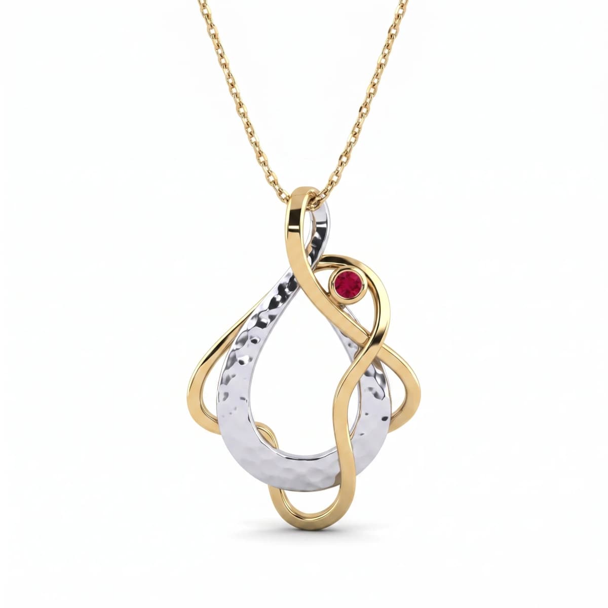 Belaroq Aveline Oath Gala Two Tone Gold Ruby Pendant