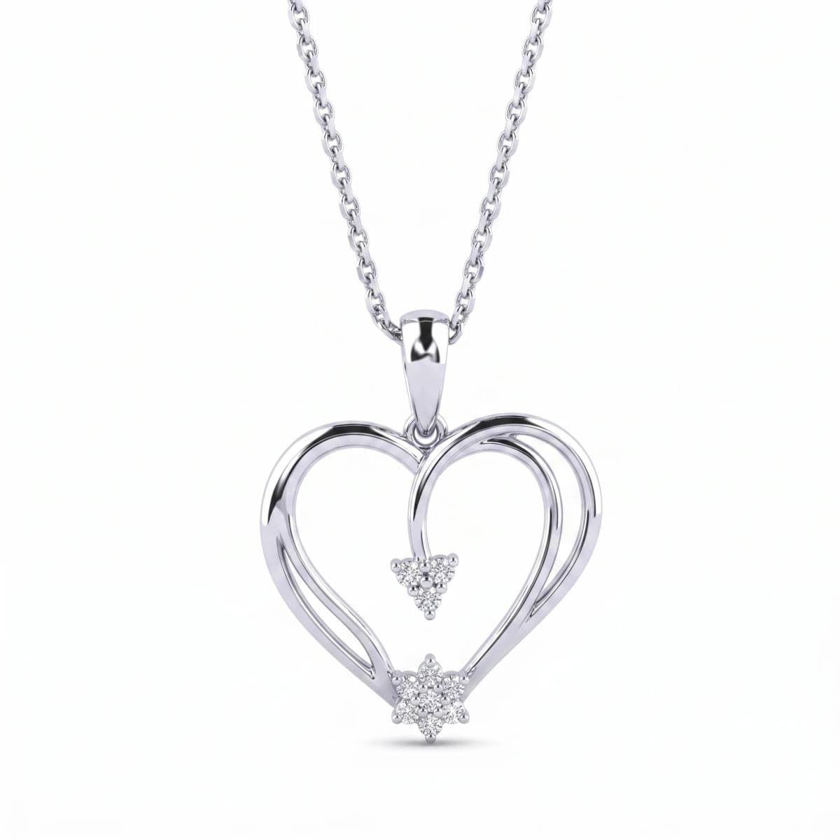 Belaroq Alouette Pave Reflet White Gold Diamond Pendant