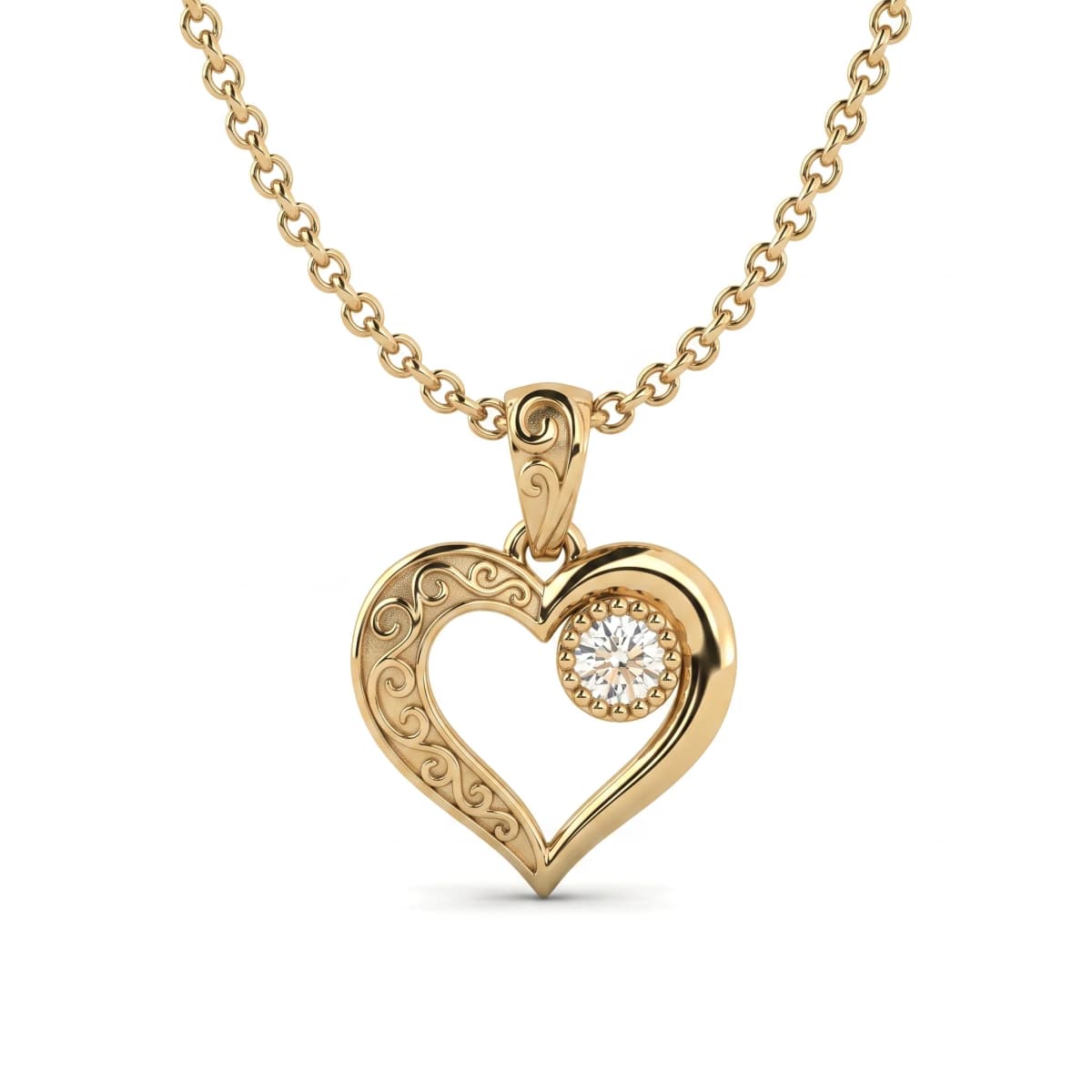 Belaroq Marquise Arc Ballet Yellow Gold Zirconia Pendant