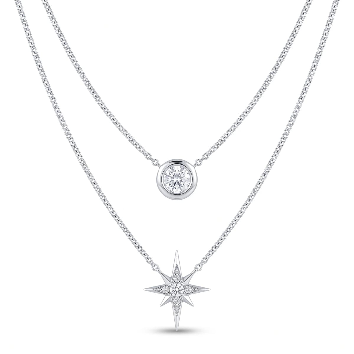Belaroq Valora Orchid Solstice White Gold Diamond Necklace