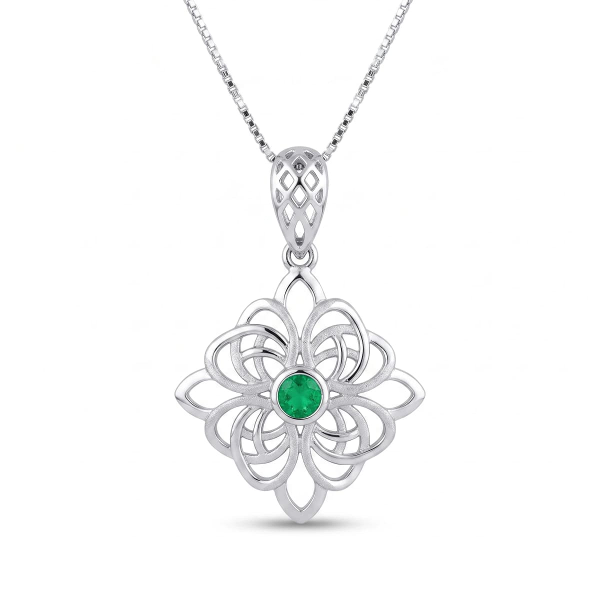Belaroq Avalon Ciela Dore White Gold Emerald Pendant
