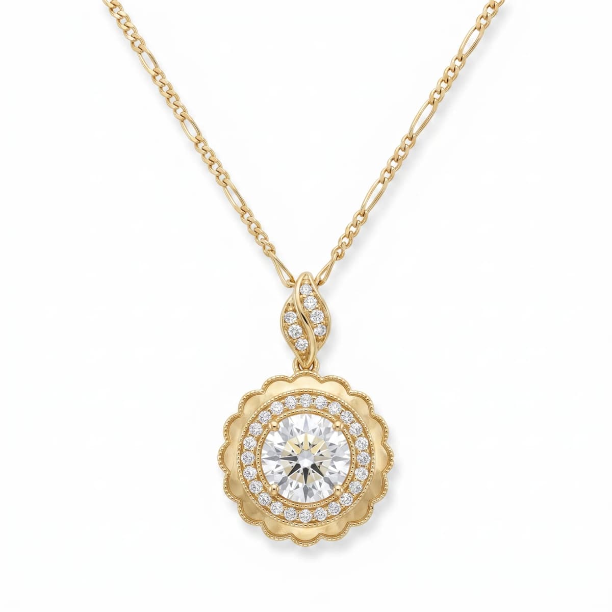 Belaroq Nocturne Petal Arcade Yellow Gold Diamond Pendant