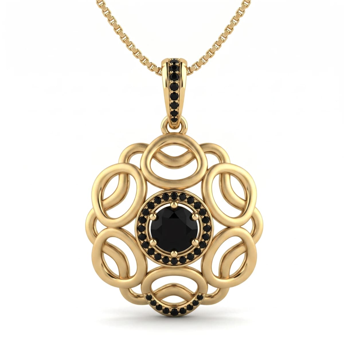 Belaroq Lyra Cascade Vow Yellow Gold Diamond Pendant