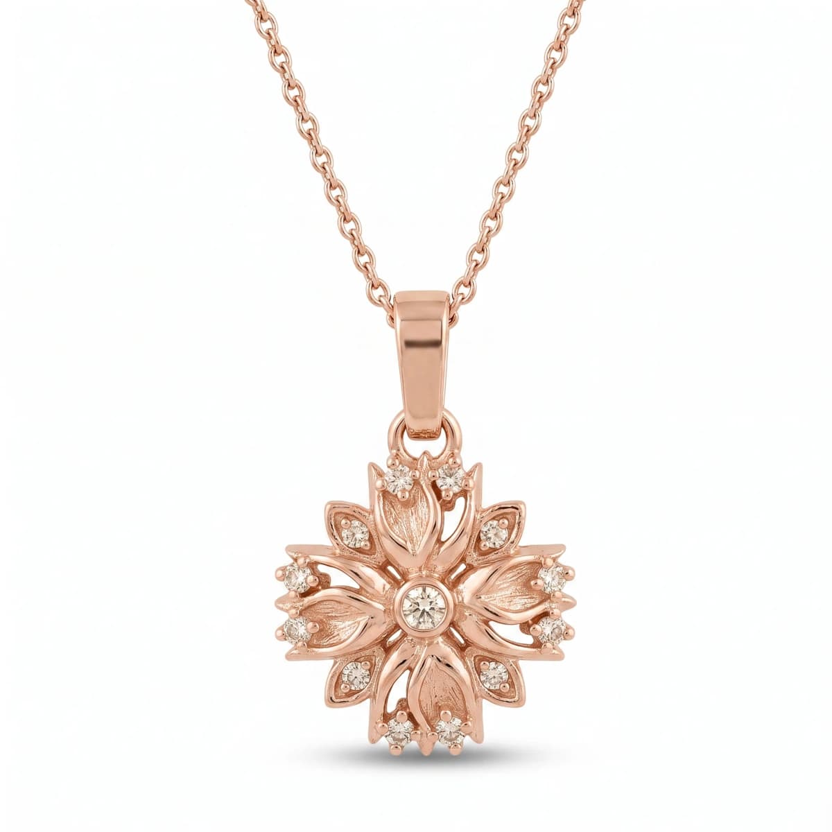 Belaroq Amara Wave Muse Rose Gold Diamond Pendant