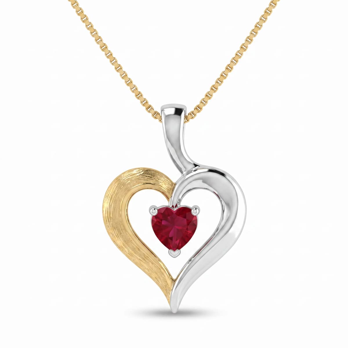 Belaroq Orielle Meadow Heritage Two Tone Gold Ruby Pendant