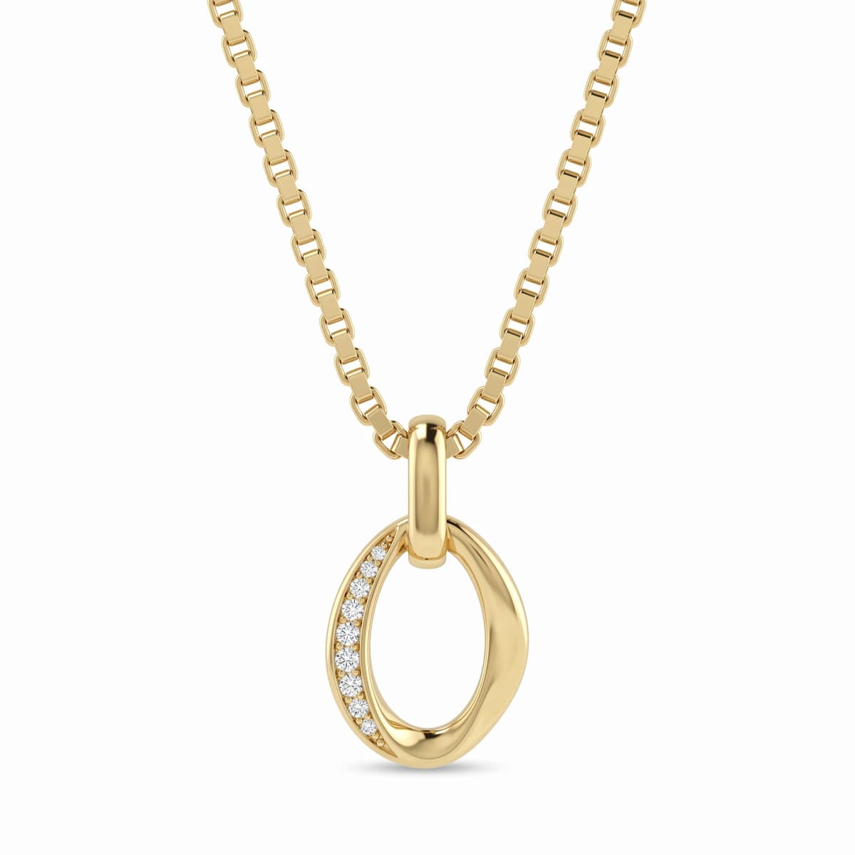 Belaroq Valenne Mist Emblem Yellow Gold Diamond Necklace